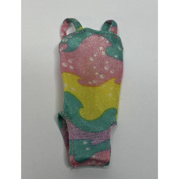 Vintage Genuine Barbie Tropical Bathing Suit One Piece - Picture 1 of 3